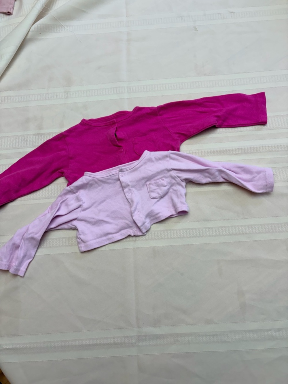 Luvable Friends Pink and Light Pink Baby Bolero Cardigans